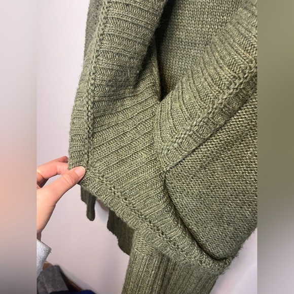 Loft Shawl Neck Wool & Alpaca Blend Faux Wrap Sweater Sz XS - Picture 4 of 6